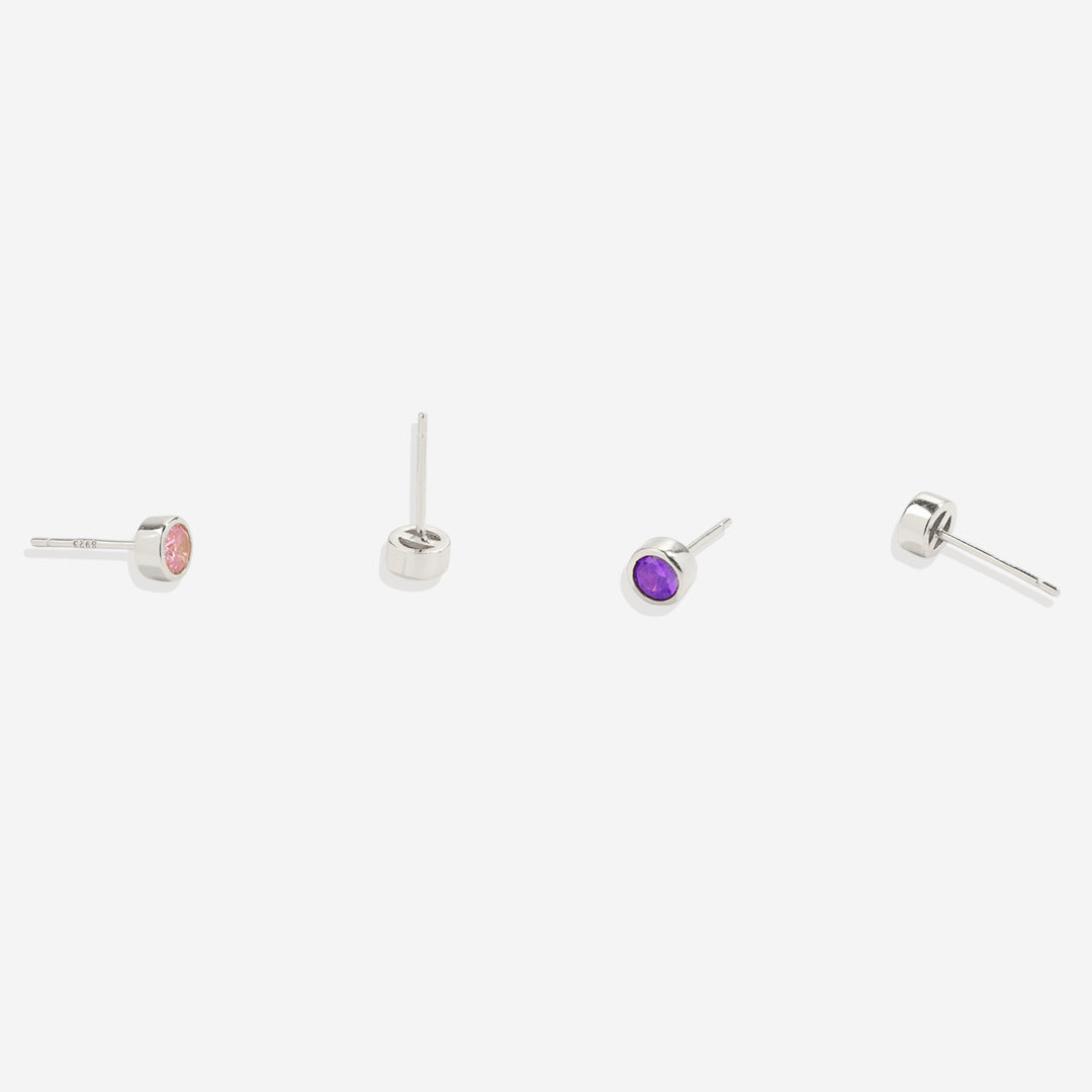 Mint & Lily Birthstone Bezel Studs