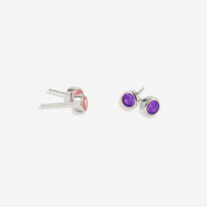 Mint & Lily Birthstone Bezel Studs