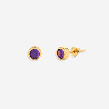 Mint & Lily Birthstone Bezel Studs