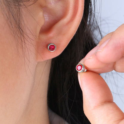 Mint & Lily Birthstone Bezel Studs
