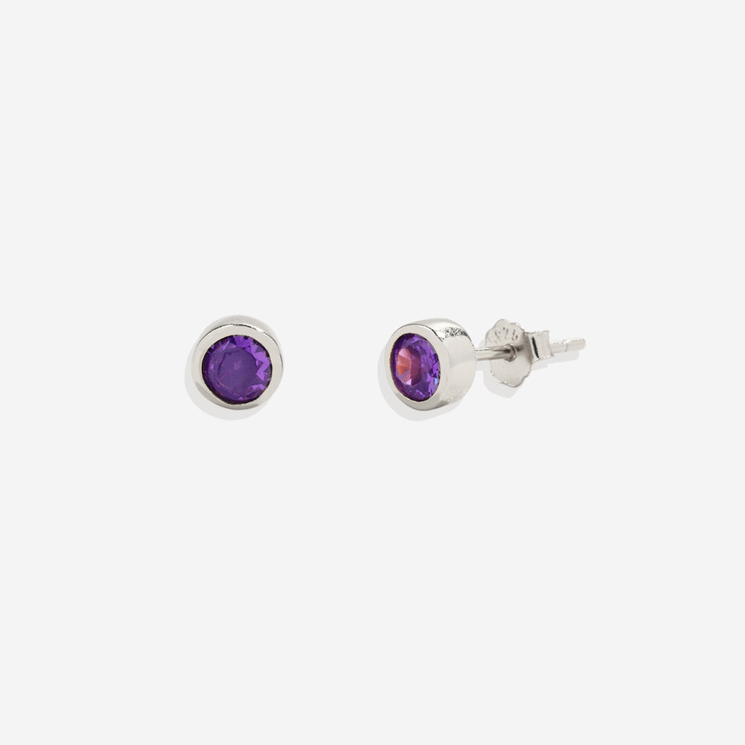 Mint & Lily Birthstone Bezel Studs