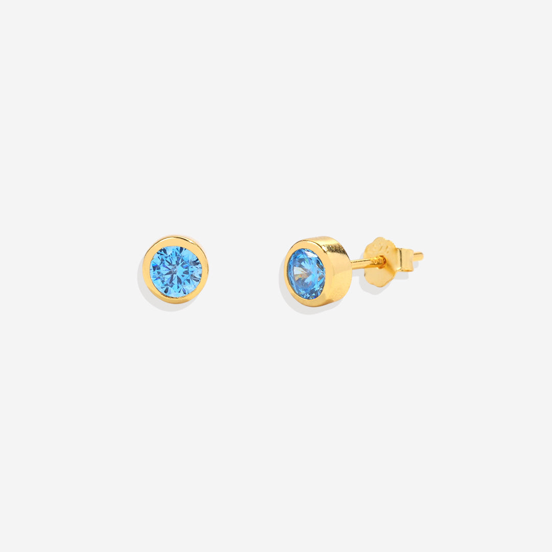 Mint & Lily Birthstone Bezel Studs
