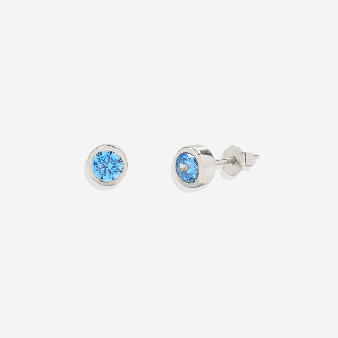 Mint & Lily Birthstone Bezel Studs