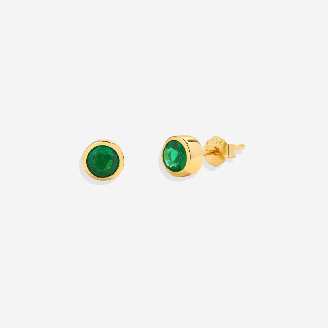 Mint & Lily Birthstone Bezel Studs