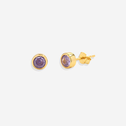 Mint & Lily Birthstone Bezel Studs