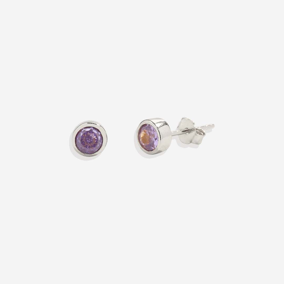 Mint & Lily Birthstone Bezel Studs