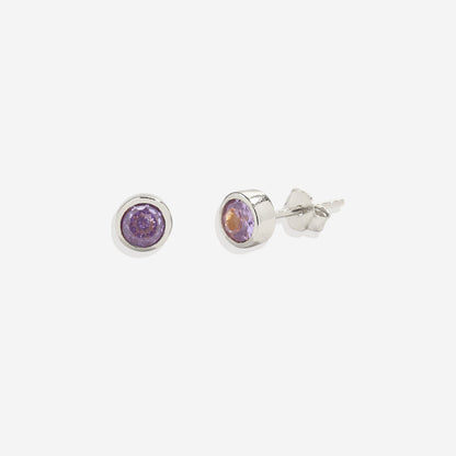 Mint & Lily Birthstone Bezel Studs