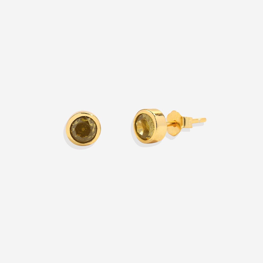Mint & Lily Birthstone Bezel Studs