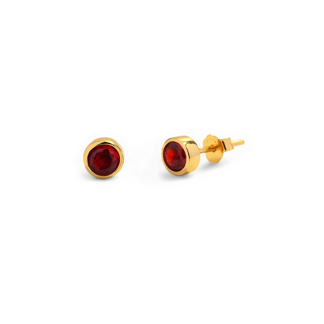 Mint & Lily Birthstone Bezel Studs