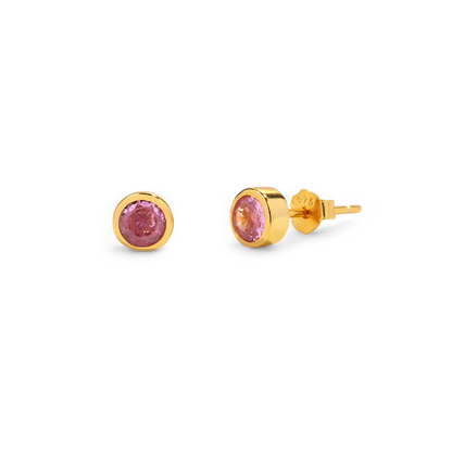 Mint & Lily Birthstone Bezel Studs
