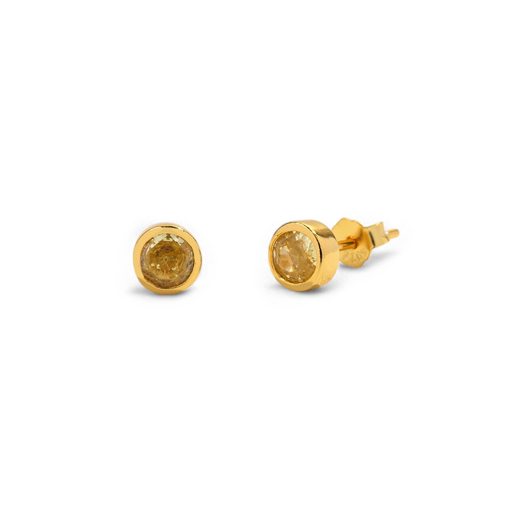 Mint & Lily Birthstone Bezel Studs