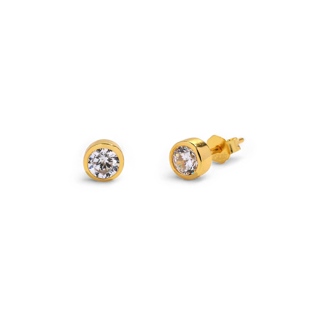 Mint & Lily Birthstone Bezel Studs