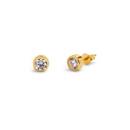 Mint & Lily Birthstone Bezel Studs