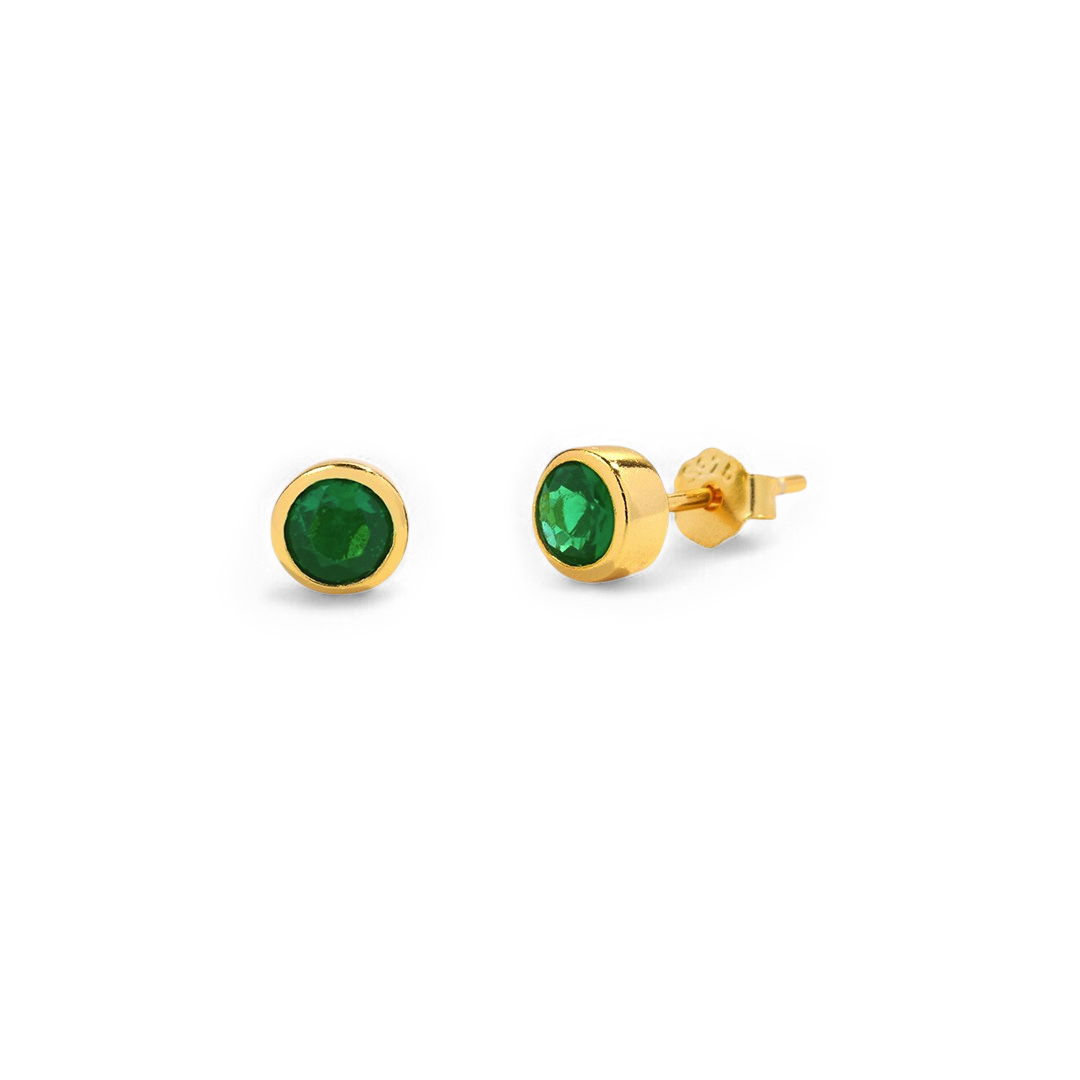 Mint & Lily Birthstone Bezel Studs