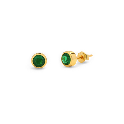 Mint & Lily Birthstone Bezel Studs
