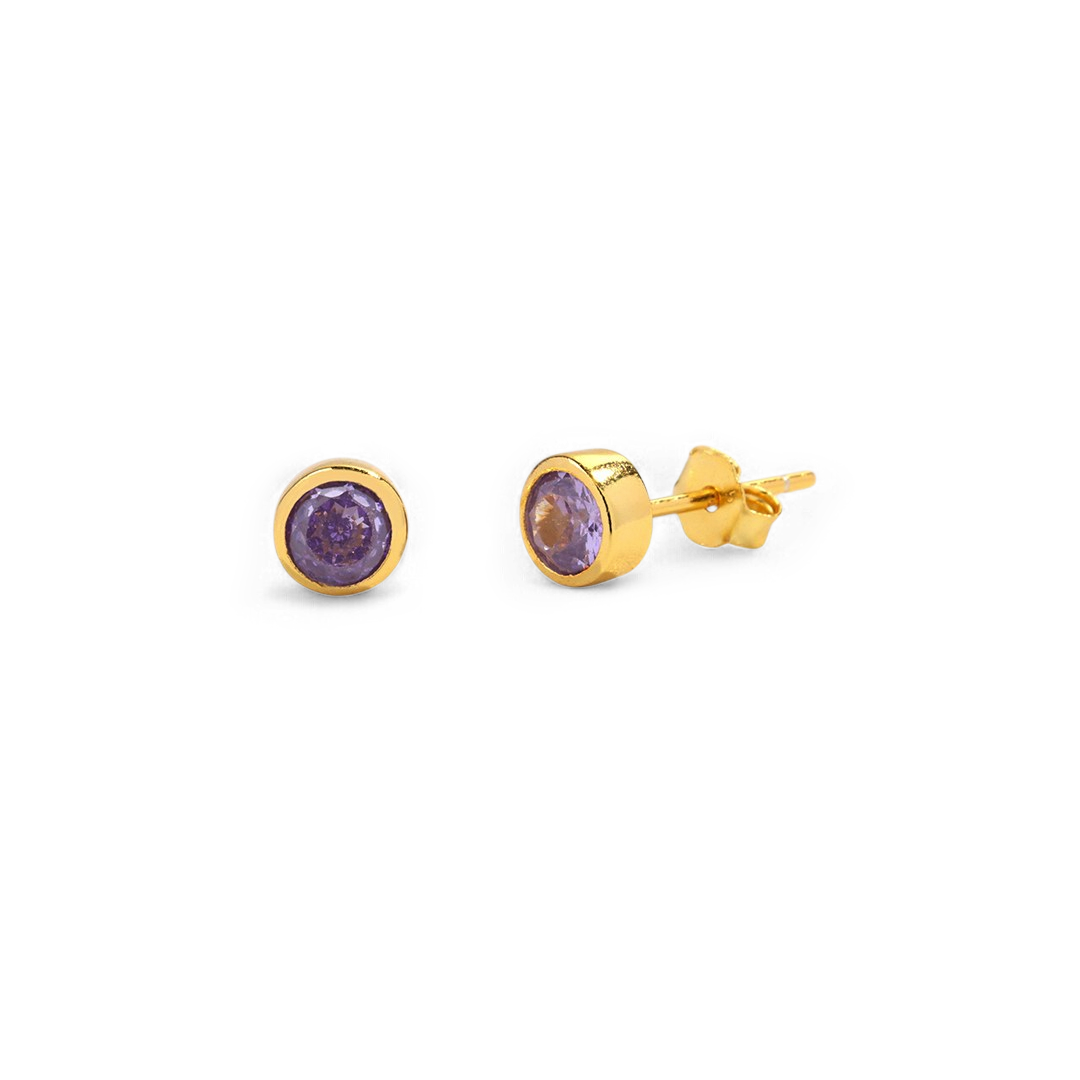 Mint & Lily Birthstone Bezel Studs