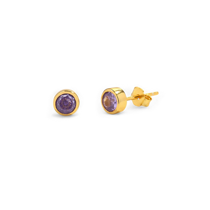 Mint & Lily Birthstone Bezel Studs