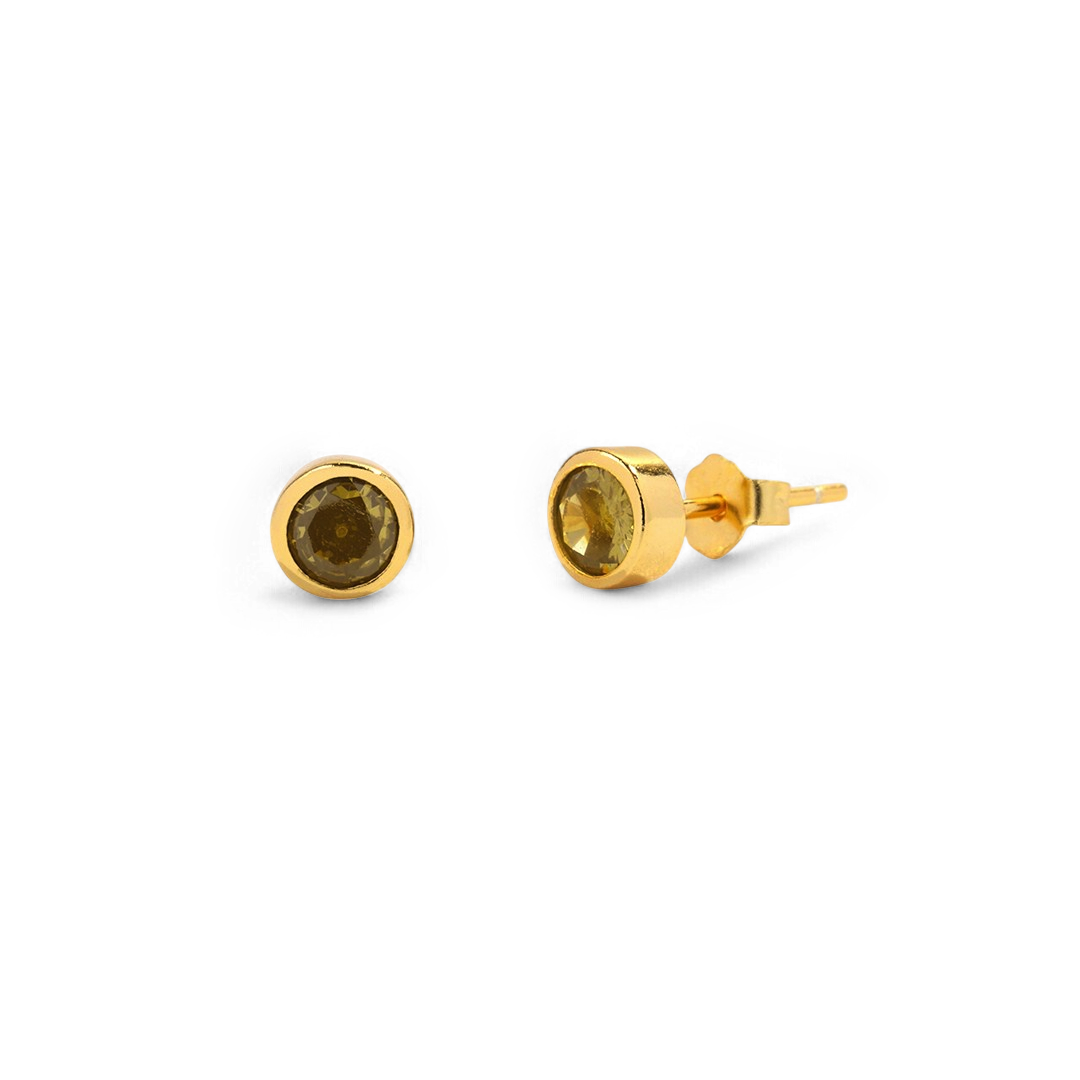 Mint & Lily Birthstone Bezel Studs