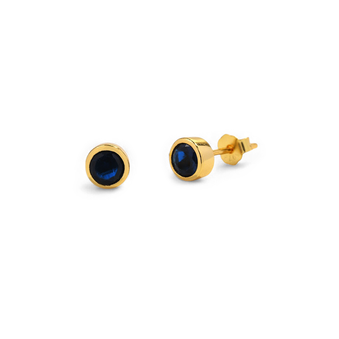 Mint & Lily Birthstone Bezel Studs