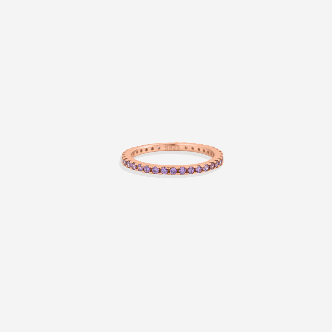 Mint & Lily Febuary Birthstone Eternity Stacking Ring