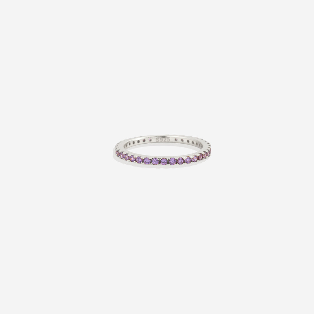 Mint & Lily Febuary Birthstone Eternity Stacking Ring