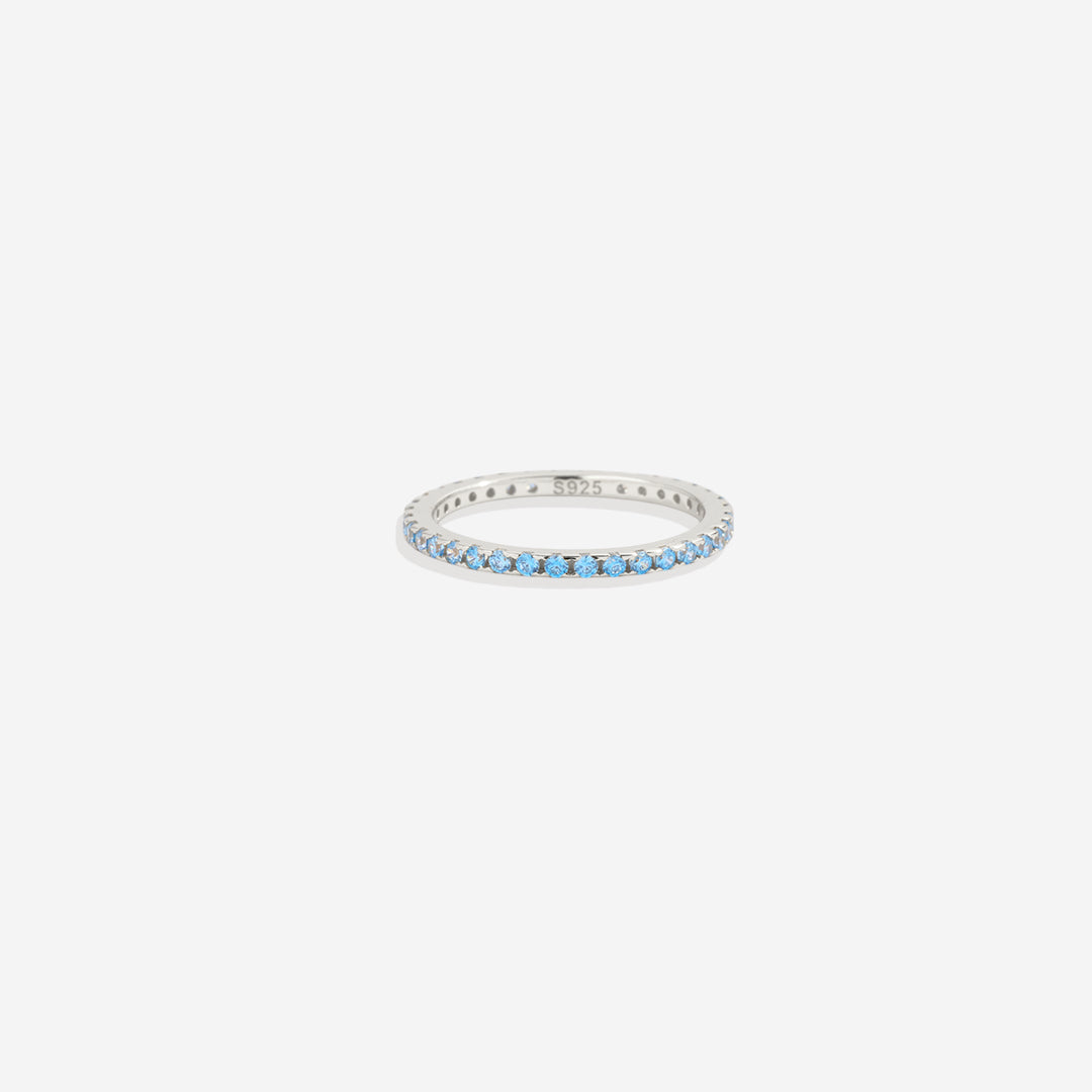 Mint & Lily March Birthstone Eternity Stacking Ring