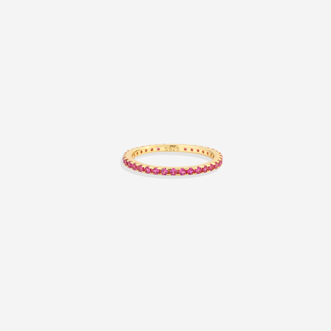 Mint & Lily July Birthstone Eternity Stacking Ring