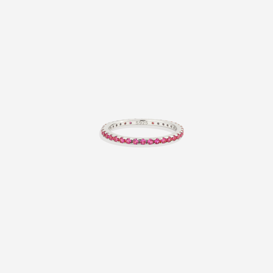 Mint & Lily July Birthstone Eternity Stacking Ring