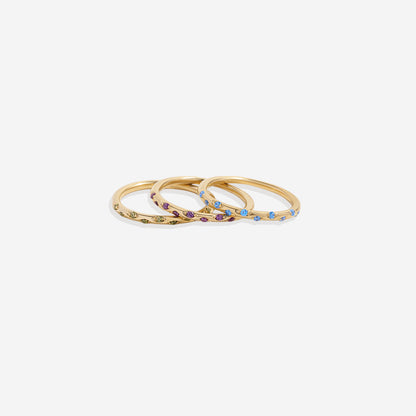 Mint & Lily Dainty Constellation Birthstone Ring