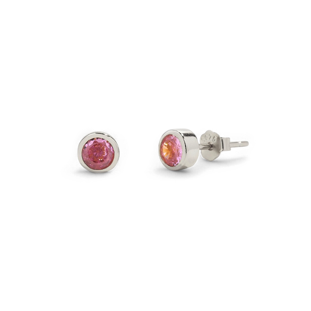 Mint & Lily Birthstone Bezel Studs
