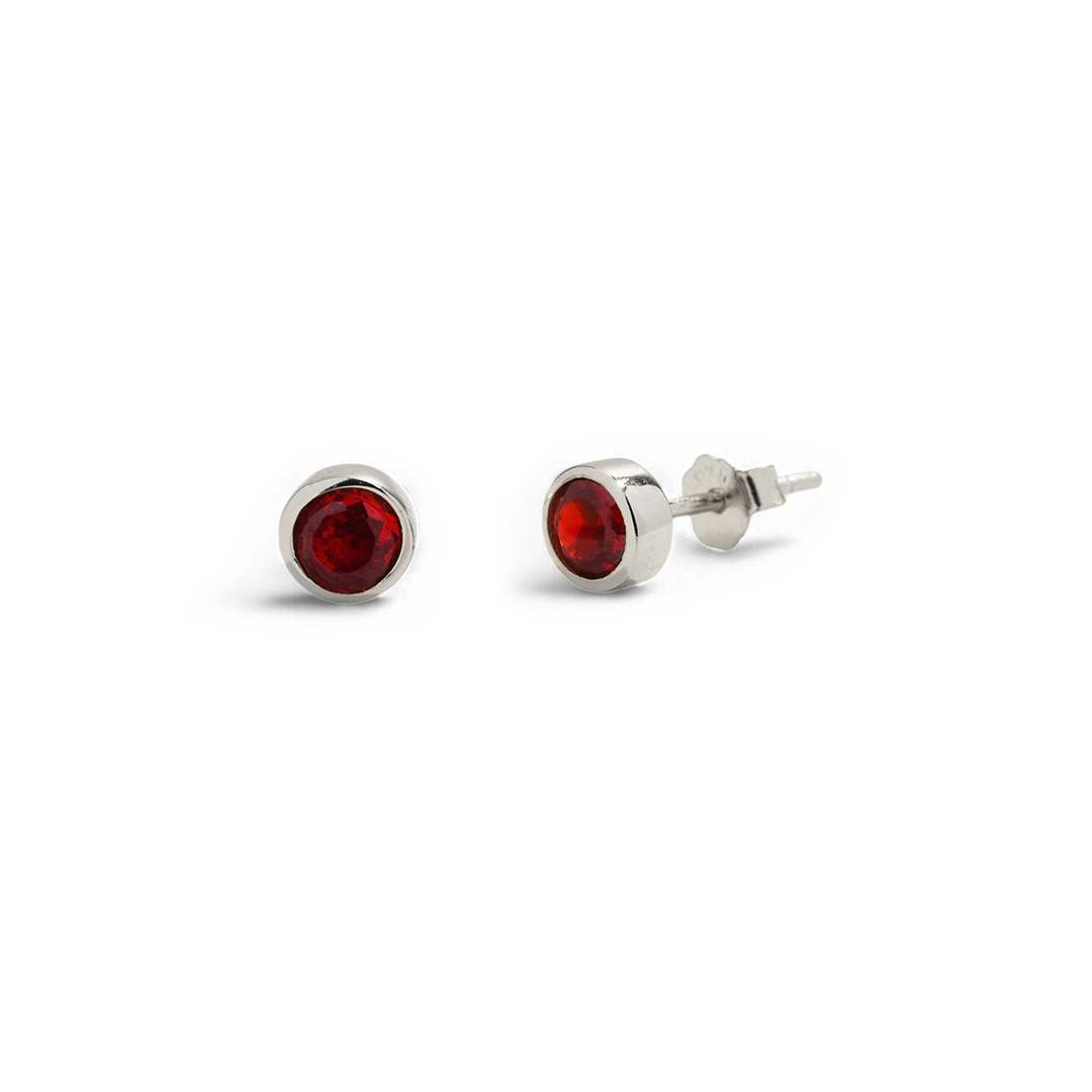 Mint & Lily Birthstone Bezel Studs