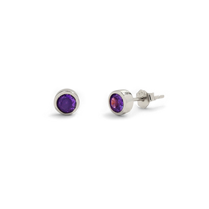 Mint & Lily Birthstone Bezel Studs