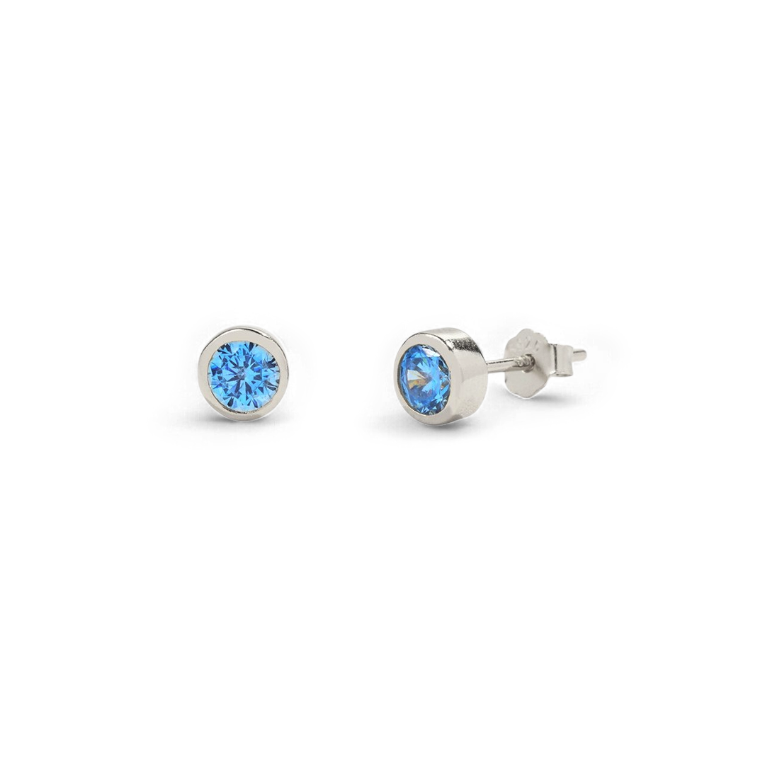 Mint & Lily Birthstone Bezel Studs
