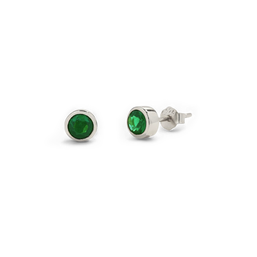 Mint & Lily Birthstone Bezel Studs