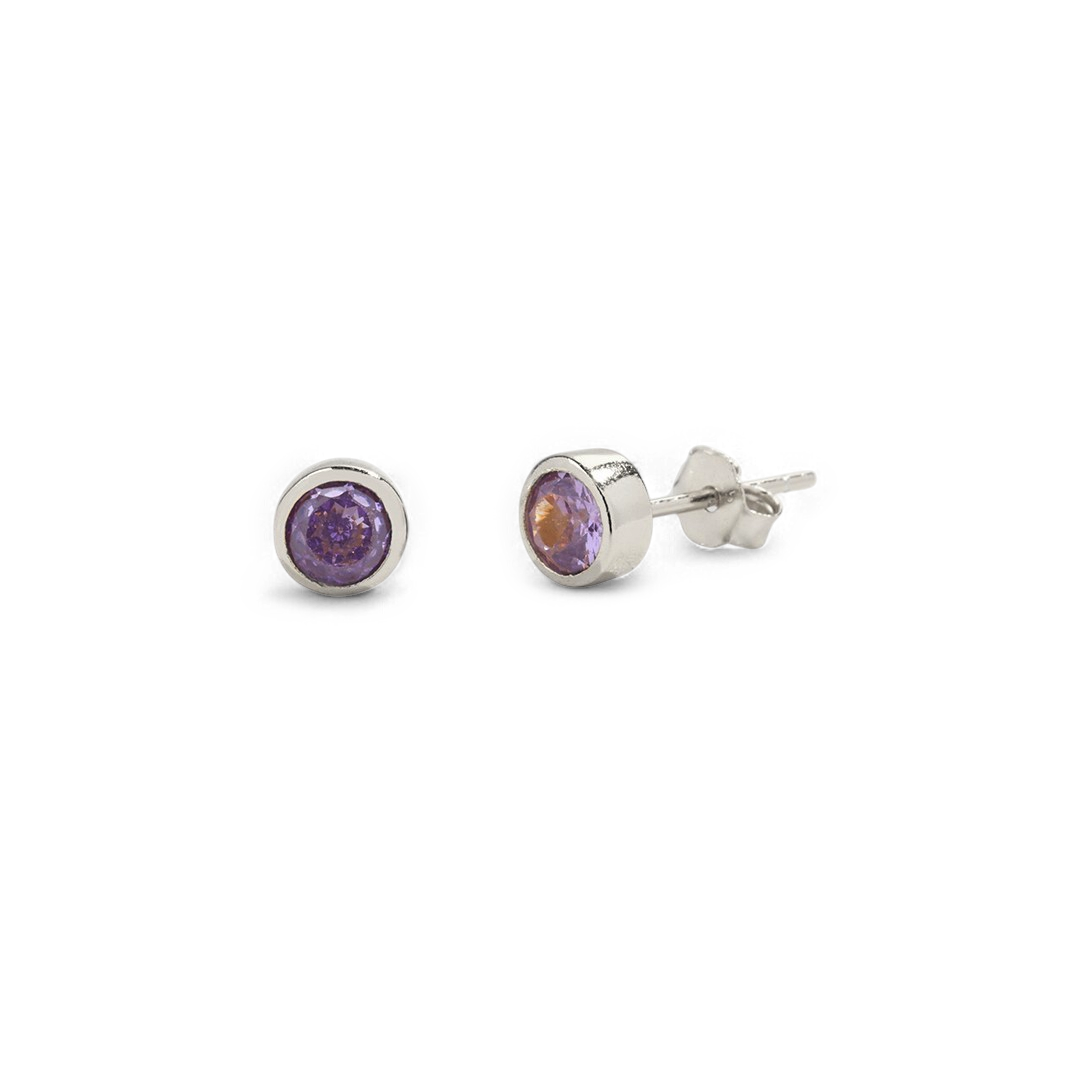 Mint & Lily Birthstone Bezel Studs