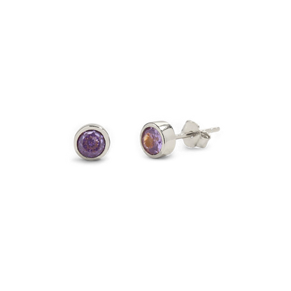 Mint & Lily Birthstone Bezel Studs