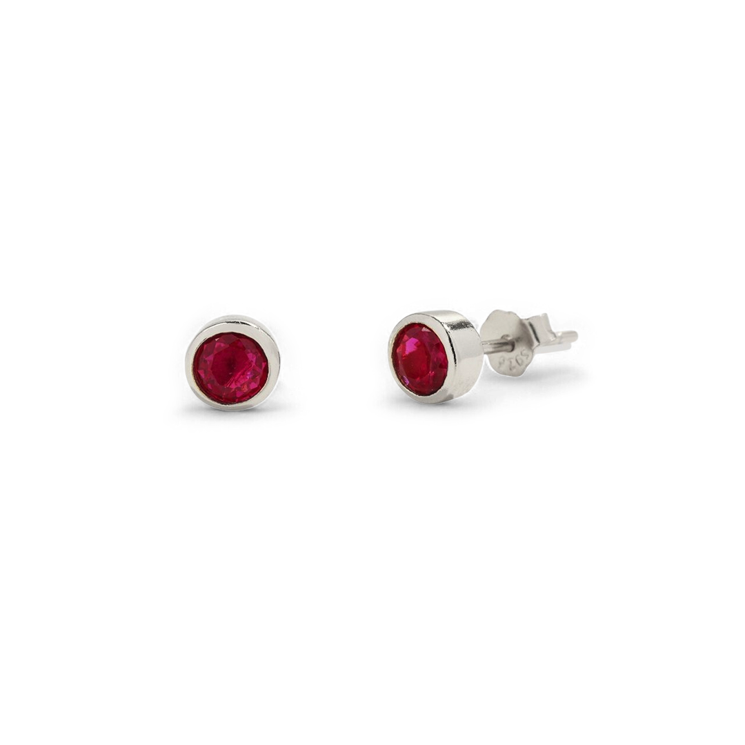 Mint & Lily Birthstone Bezel Studs