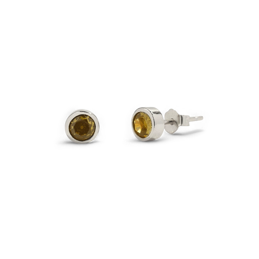 Mint & Lily Birthstone Bezel Studs
