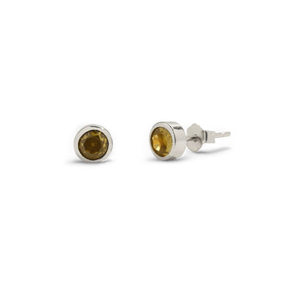 Mint & Lily Birthstone Bezel Studs