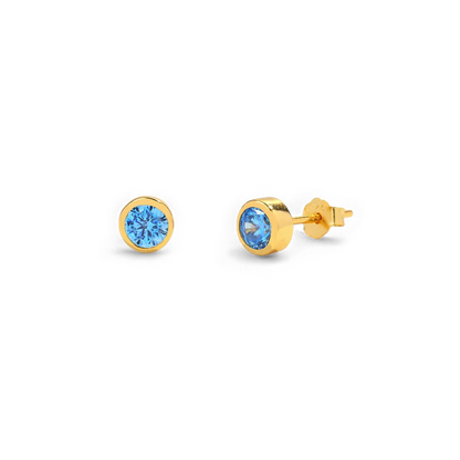 Mint & Lily Birthstone Bezel Studs