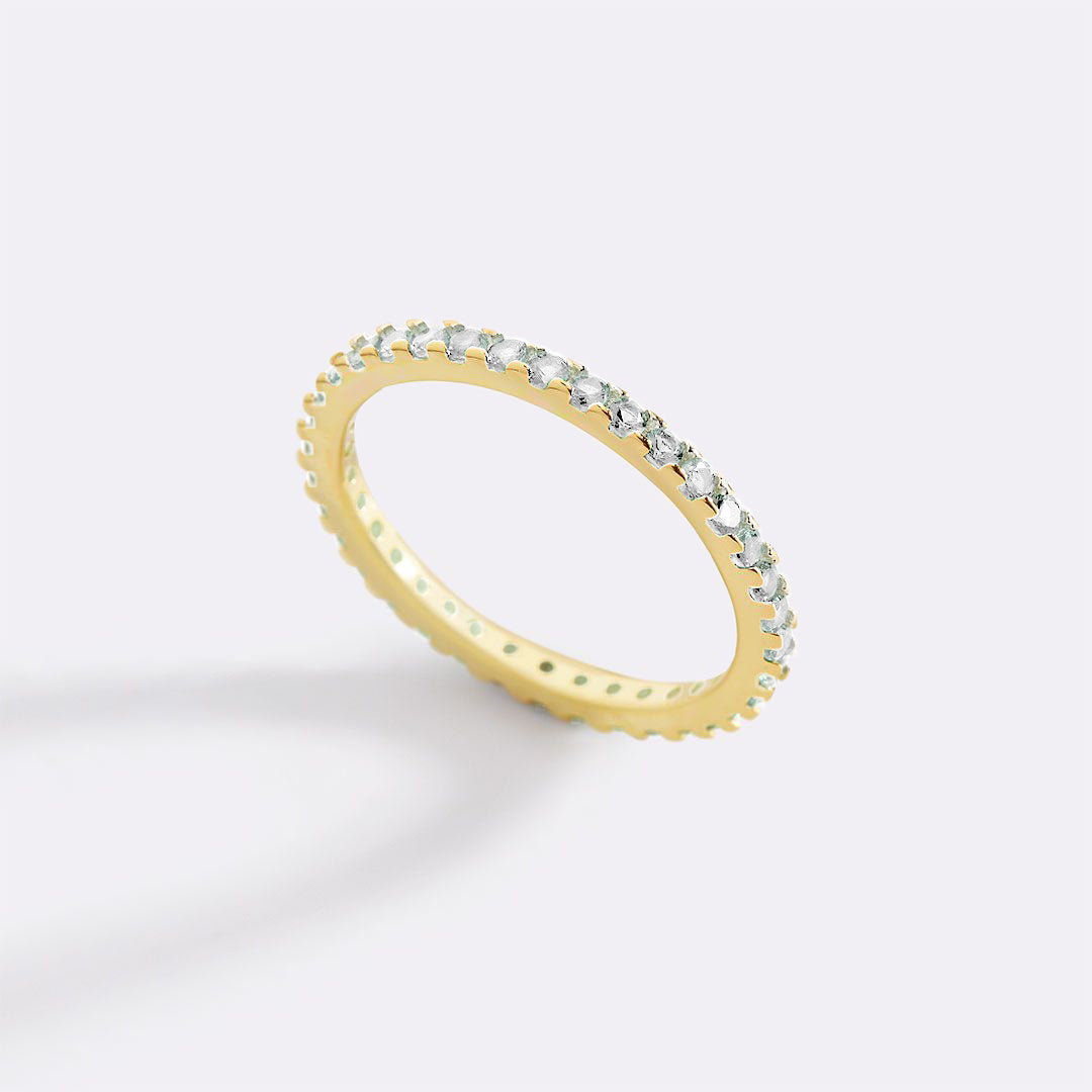Mint & Lily April Birthstone Eternity Stacking Ring