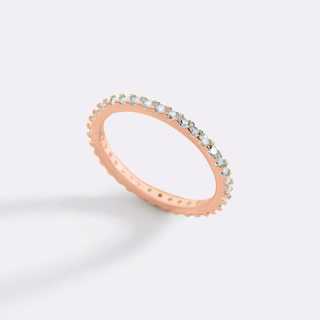 Mint & Lily April Birthstone Eternity Stacking Ring