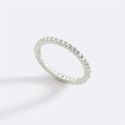 Mint & Lily April Birthstone Eternity Stacking Ring