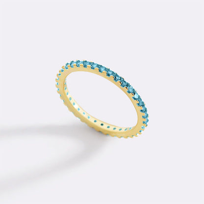 Mint & Lily December Birthstone Eternity Stacking Ring