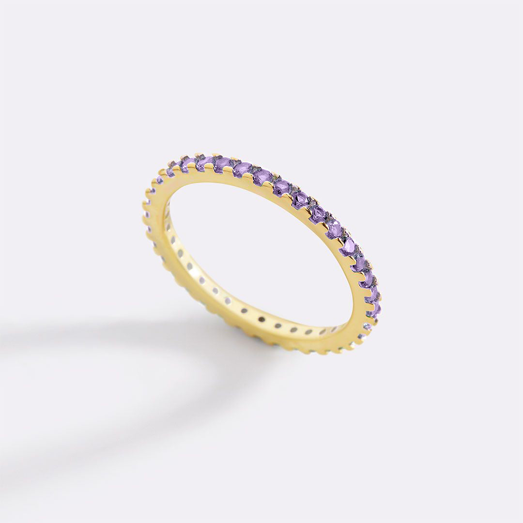 Mint & Lily Febuary Birthstone Eternity Stacking Ring