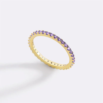 Mint & Lily Febuary Birthstone Eternity Stacking Ring