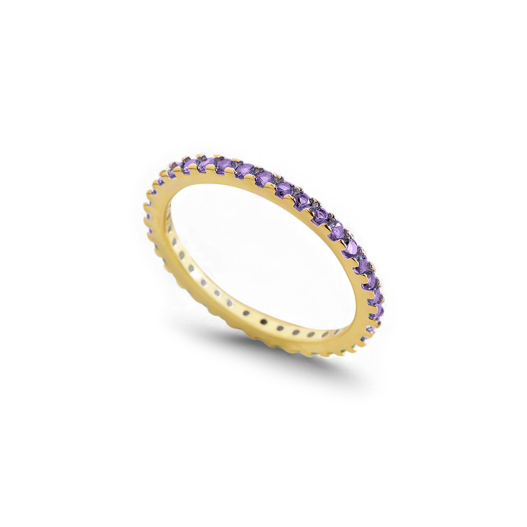 Mint & Lily Febuary Birthstone Eternity Stacking Ring