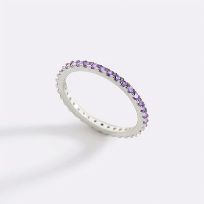 Mint & Lily Febuary Birthstone Eternity Stacking Ring