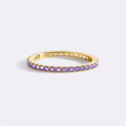 Mint & Lily Febuary Birthstone Eternity Stacking Ring