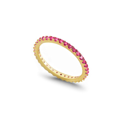 Mint & Lily July Birthstone Eternity Stacking Ring